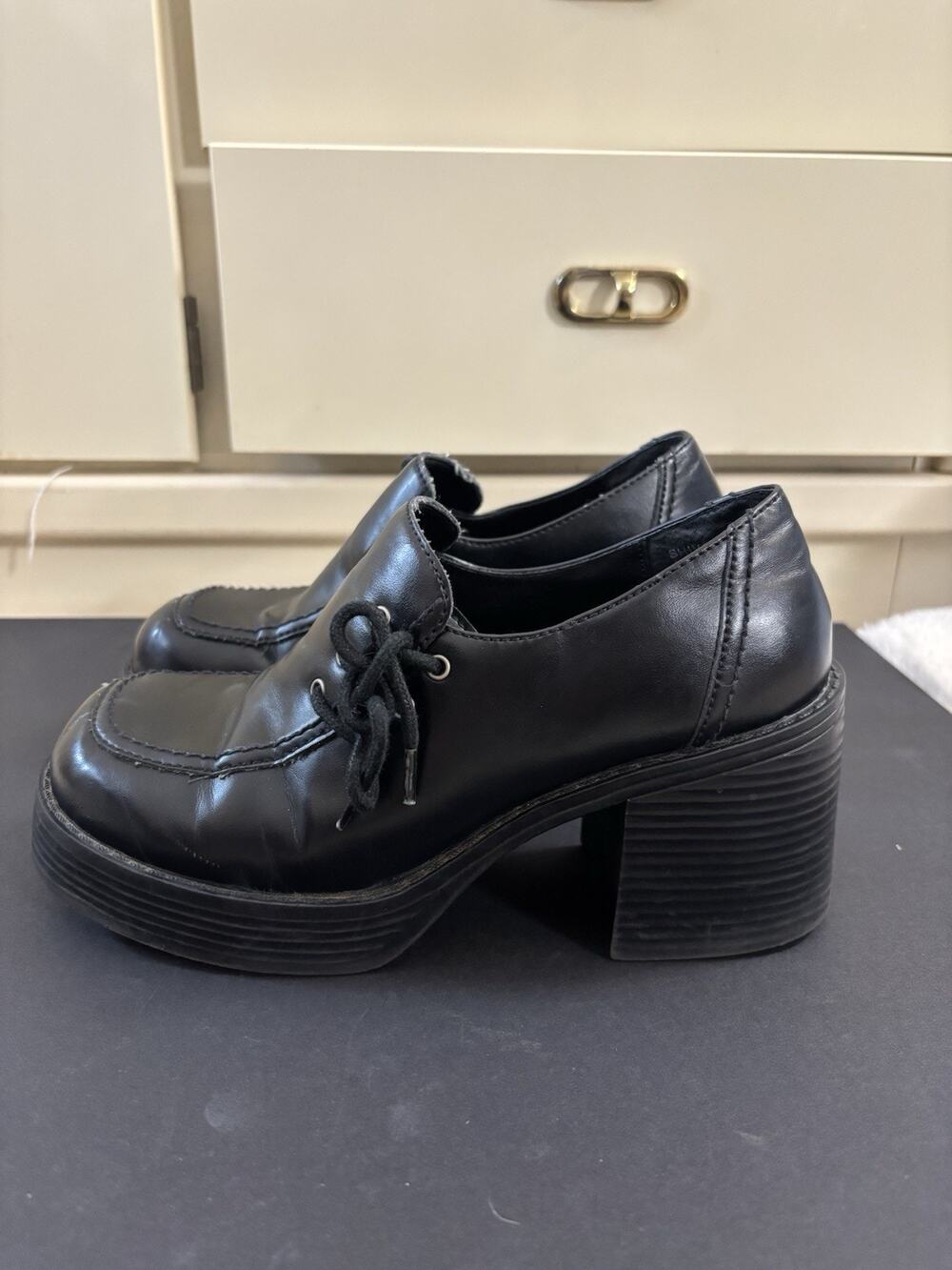 Vintage 90’s Y2K Mudd Chunky Platform Heels Women’s Size 7.5